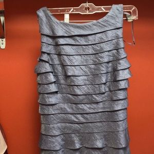 Shimmering periwinkle gown by Adrianna Papell